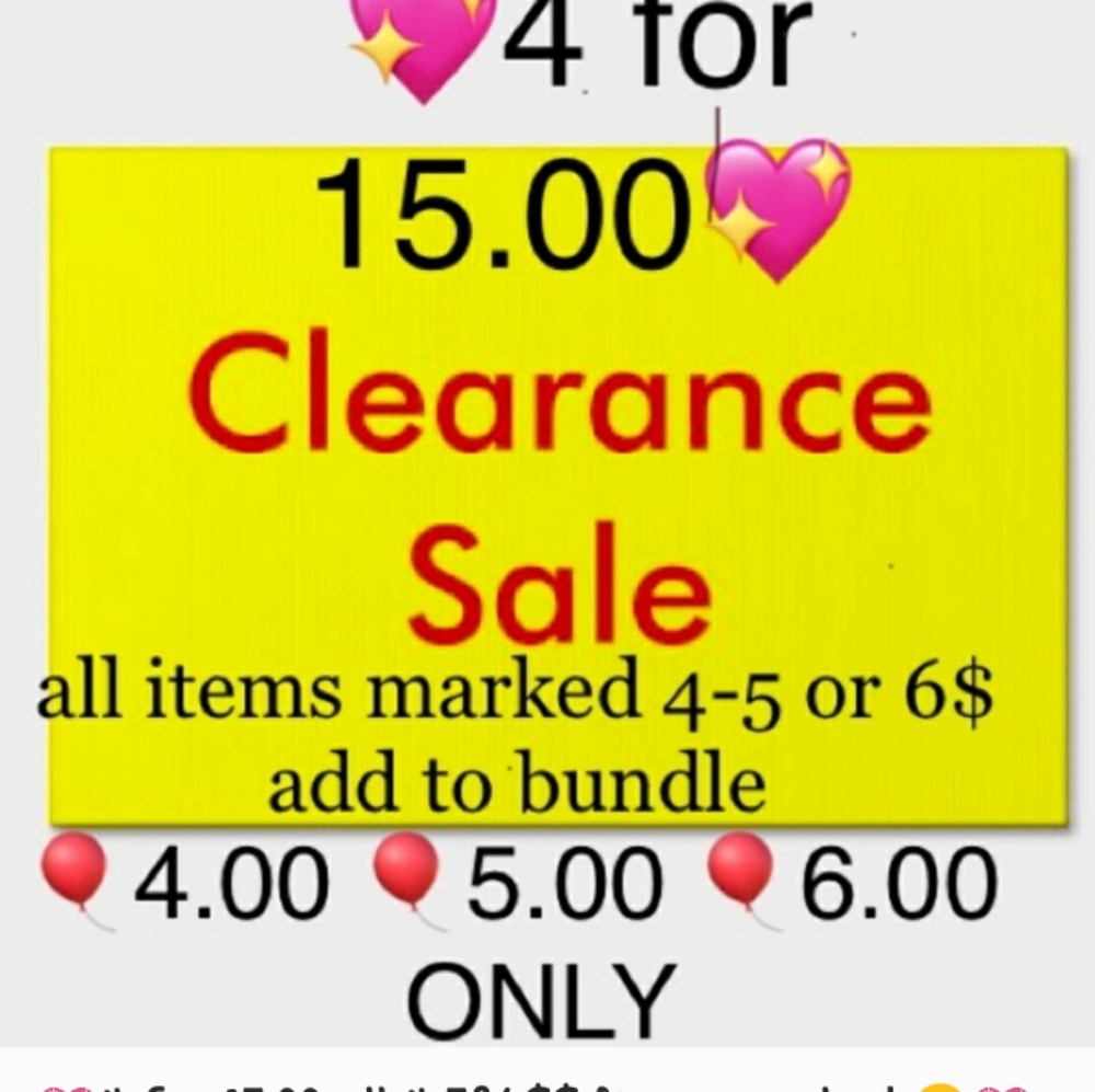 $15 CLEARANCE SALE 💞